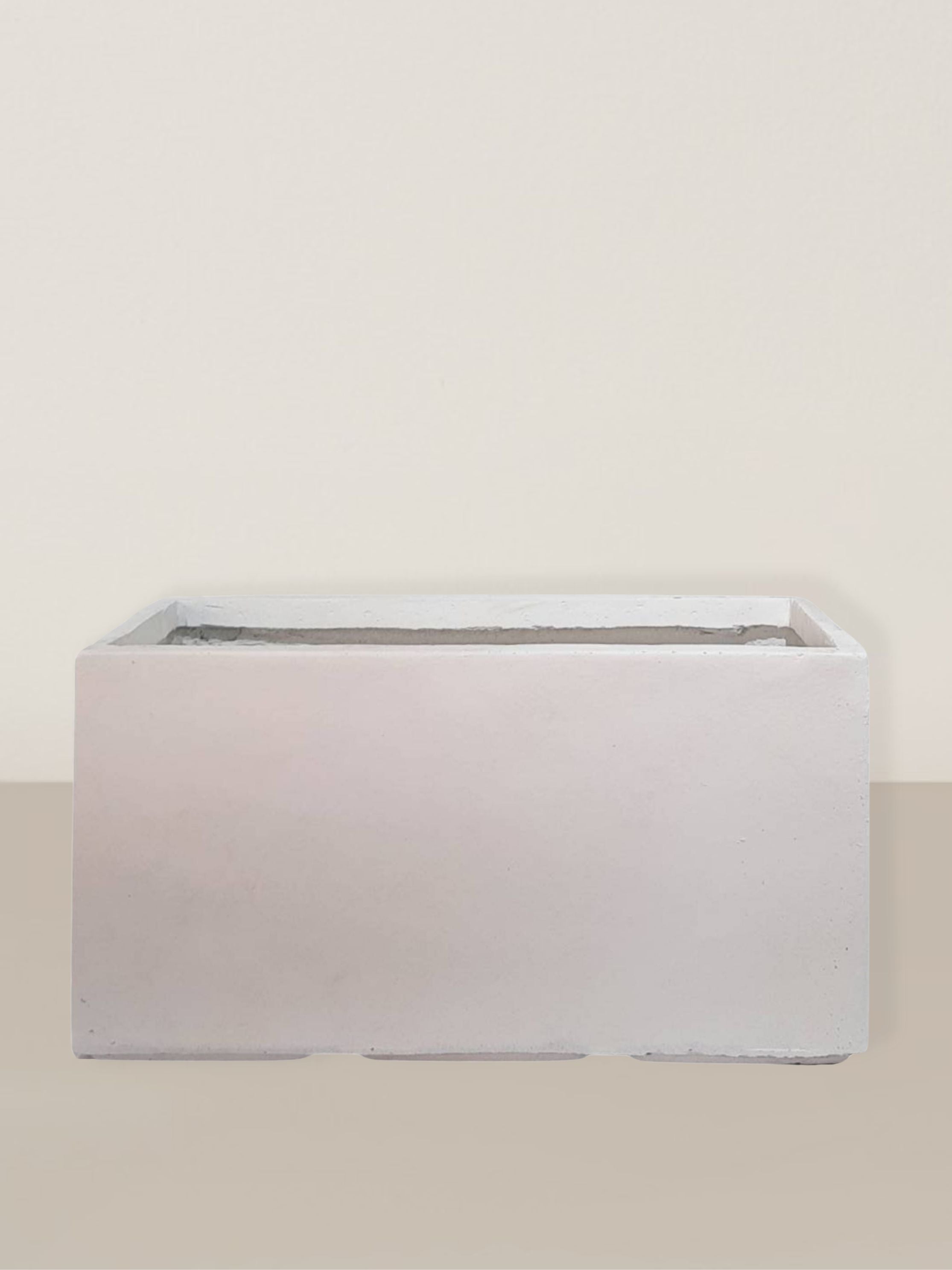 Rectangular White Pot