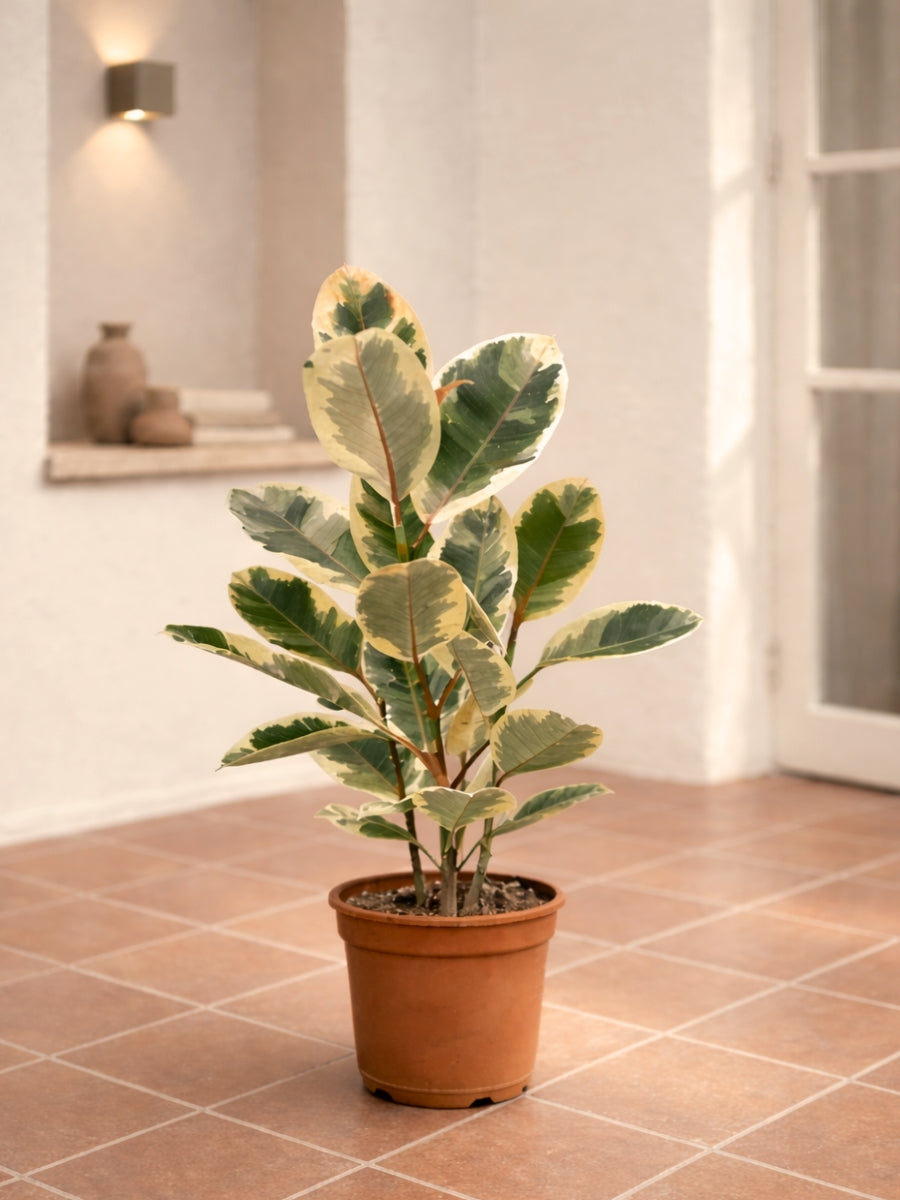 Variegated Rubber Plant