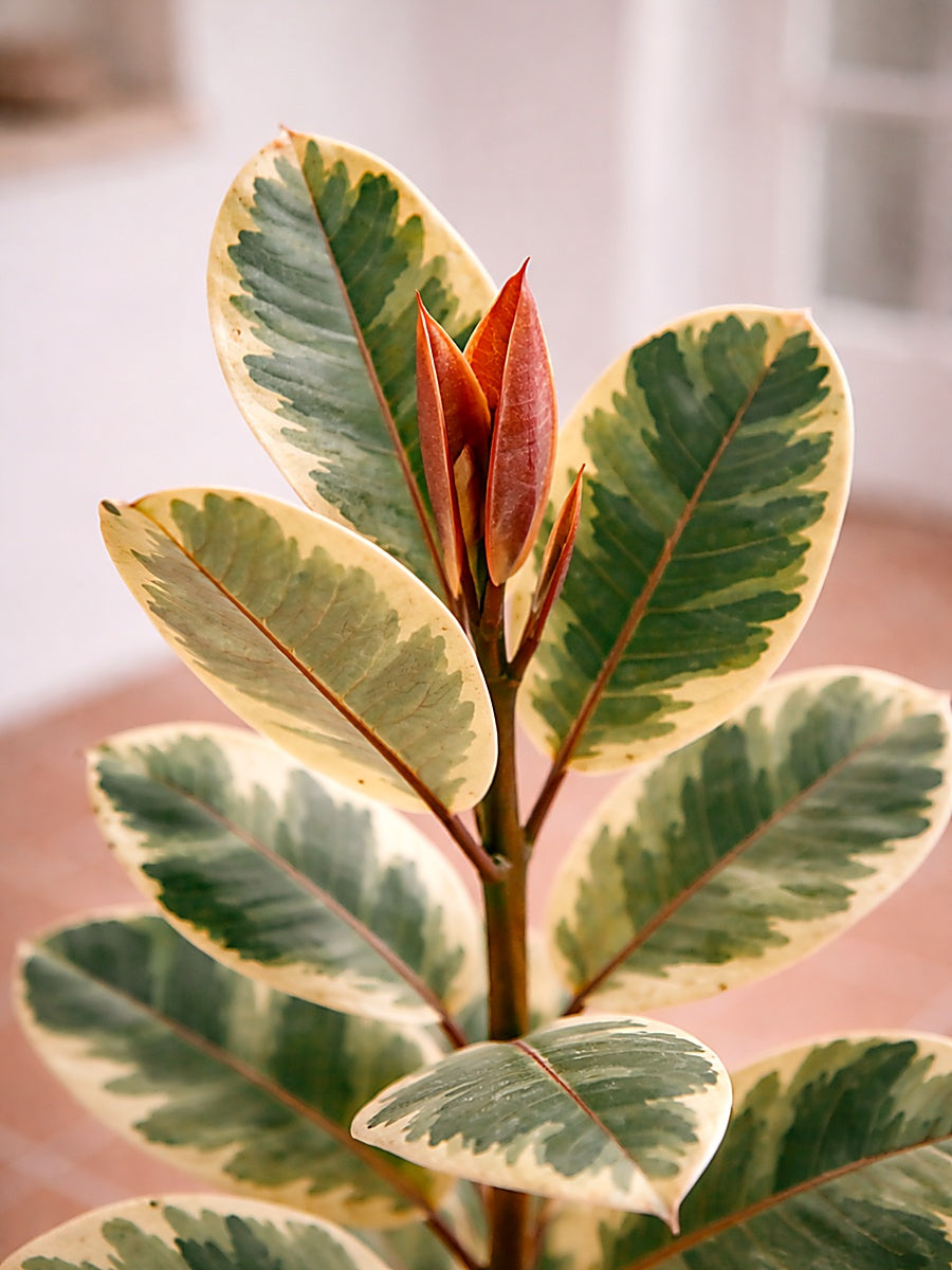 Variegated Rubber Plant