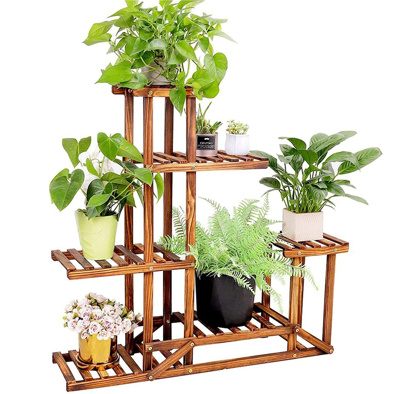 Maruchiso - Multi Tiered Wooden Planter Shelf