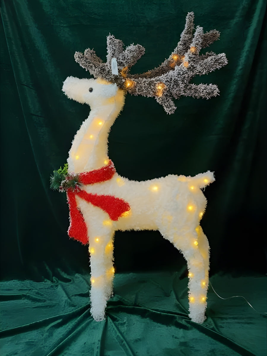 Flocked LED Reindeer