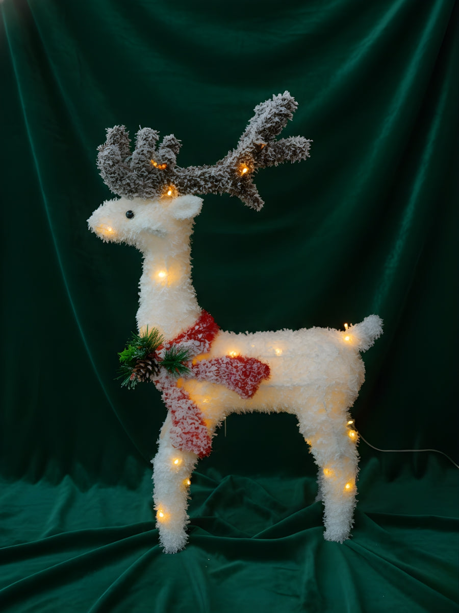 Flocked LED Reindeer