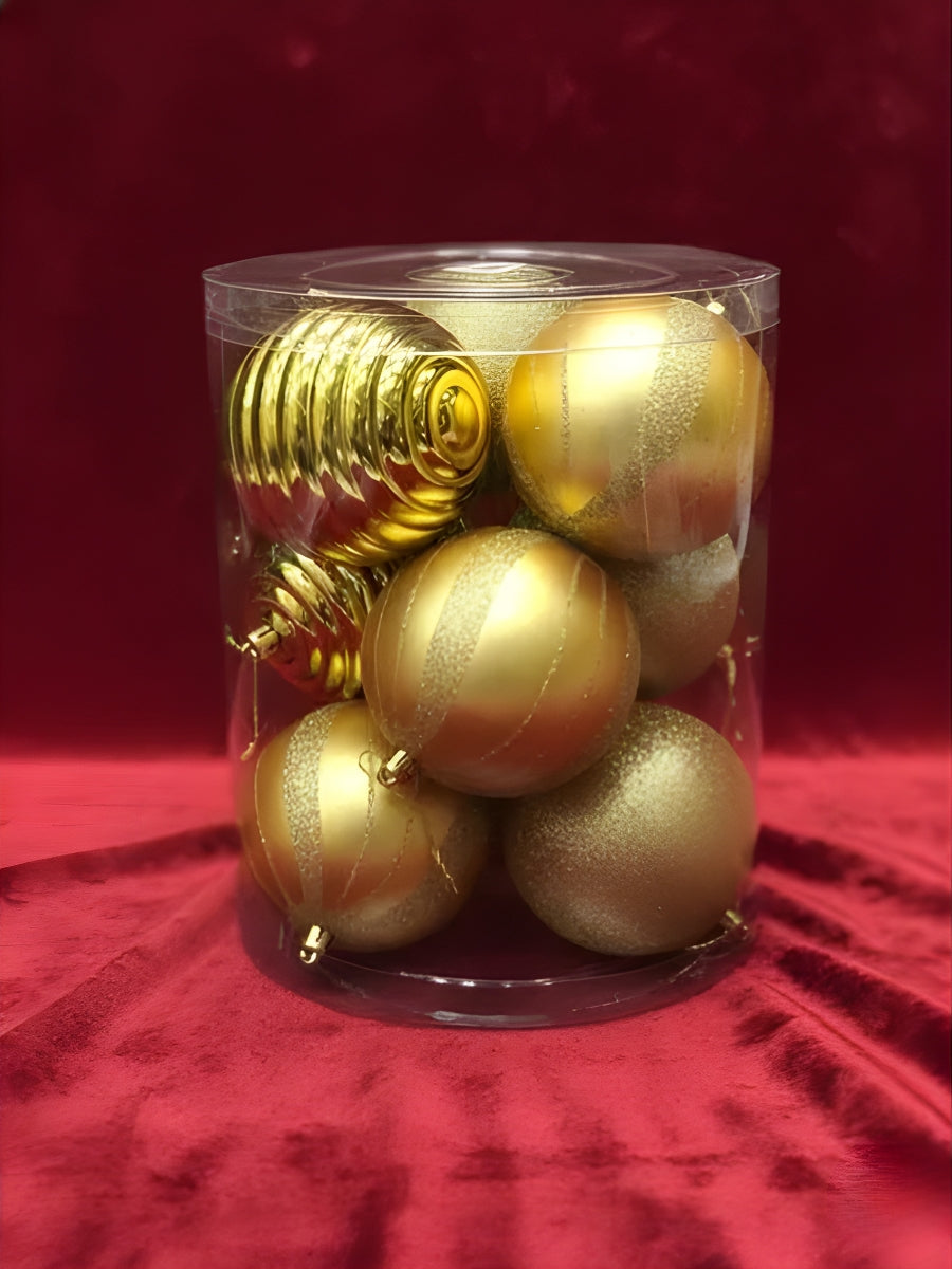 Gold Assorted Christmas Ornament Set