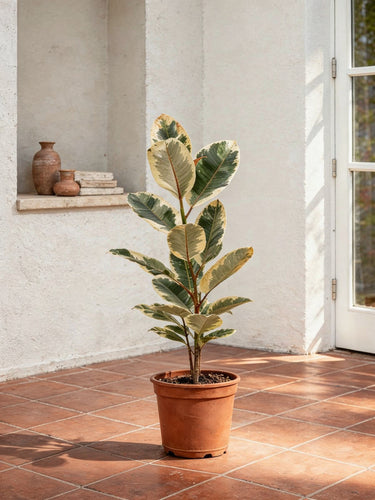 Variegated Rubber Plant