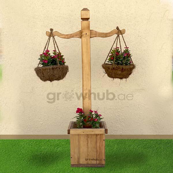 Irusu - Decorative Wooden Hanging Planter